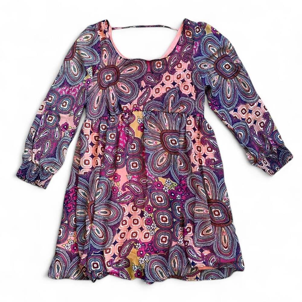 Red Camel Women's Plus Size Floral Peasant Blouse 1X Paisley Boho